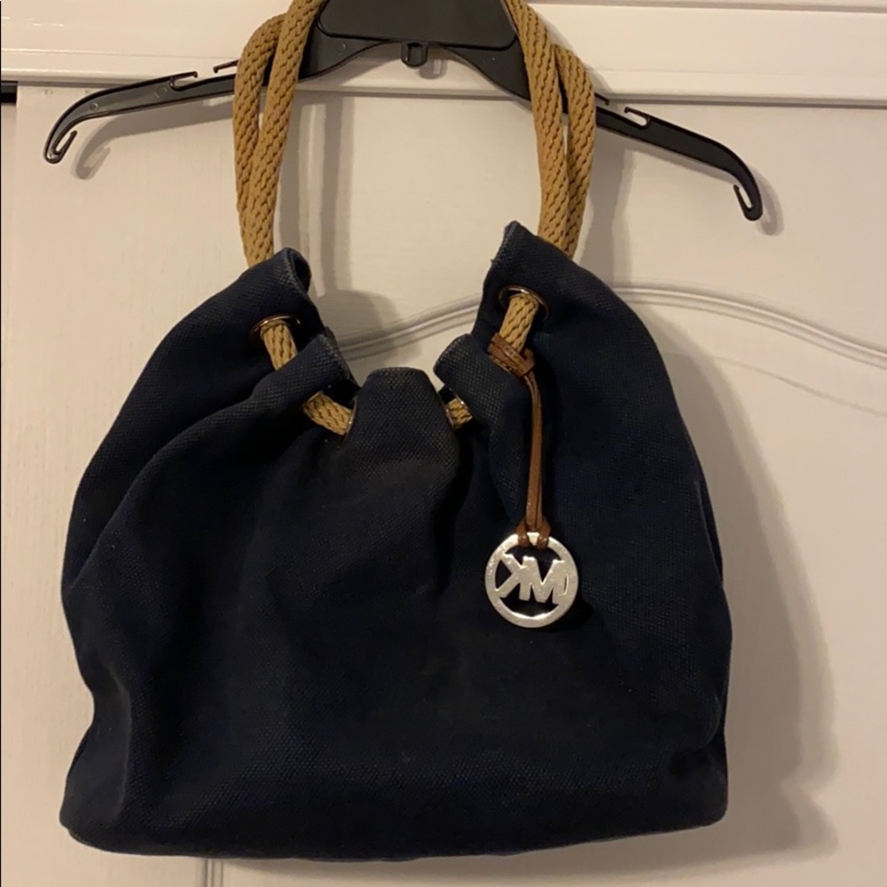 Michael Kors canvas shoulder bag